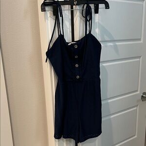 Speechless Midnight Blue Eyelet Dress